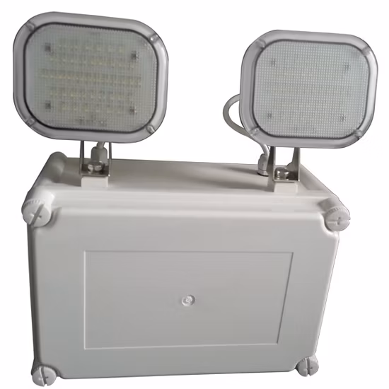 Светодиодный перезаряжаемый водонепроницаемый аварийный светильник с двумя головками